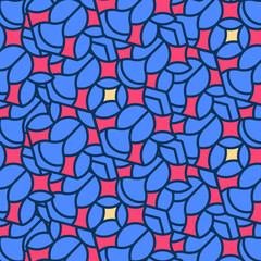 Abstract Oval Shapes Seamless Pattern. Used for Fabrics, Greeting cards, Packaging, Decorations, Wallpaper