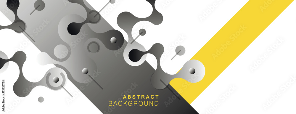 Poster beautiful structure of dna molecule. connect circles line art pattern with network dots and lines. c