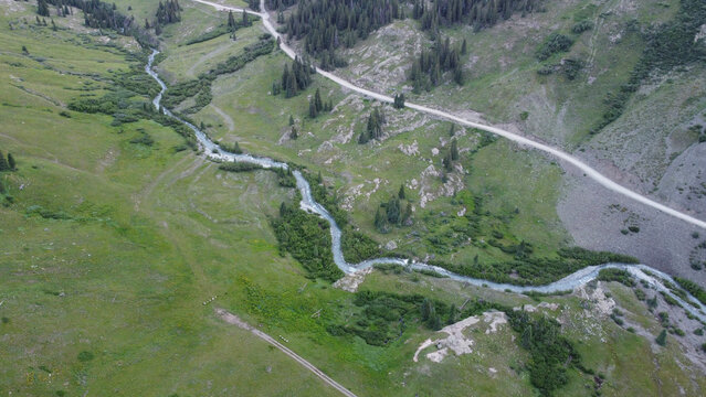 Colorado mountain river located outside Silverton Colorado (Animas Forks)