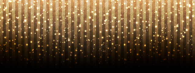 豪華に輝く縦縞の和柄の背景、新年やクリスマスやお祝い用等に