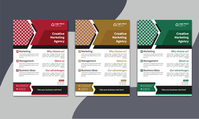 modern template Flyer Layout Business brochure flyer design 
Geometric shape Flyer Colorful concepts collection of modern design poster flyer A4 size collection of modern design
