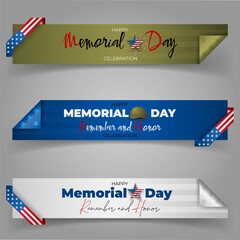 Fototapeta premium United States of America, Celebration of Memorial day, web banners