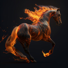 Obraz na płótnie Canvas Fire Horse