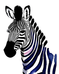 Zebra Watercolor Illustration
