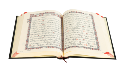 open holy Quran isolated