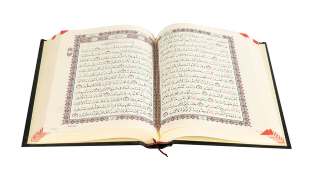 open holy Quran isolated
