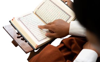person reading holy Quran