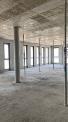 Construction Site in a new modern office building