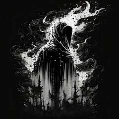 Psychopath Halloween Dark Design, Generative AI