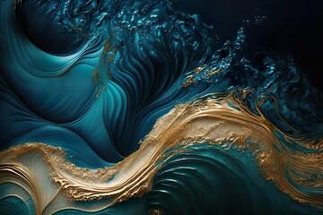 fractal background with water
