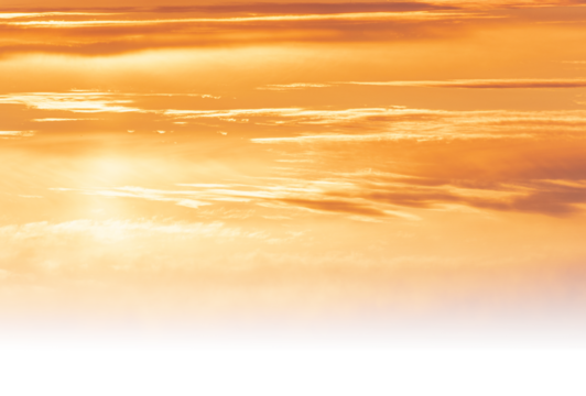 Bright sky during sunset time as gradient, PNG