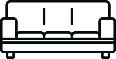 Style sofa icon outline vector. Room furniture. Vacation modern