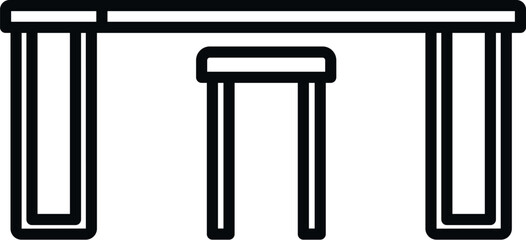 Design furniture icon outline vector. Lounge room. Home luxury