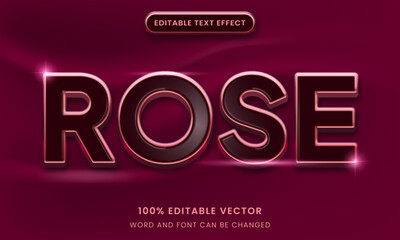 pink luxury elegant modern 3d graphic style editable text effect