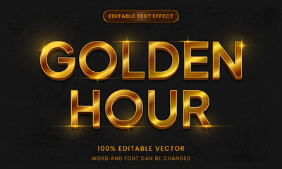 Fototapeta na wymiar 3d luxury golden sparkle text style effect template editable text effect