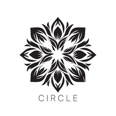Abstract geometric circle pattern. Round pattern. Mandala. Vector art.