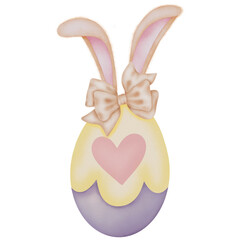 Fancy easter bunny with egg