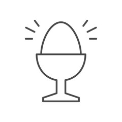 Egg cup line outline icon