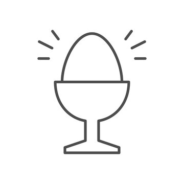 Egg cup line outline icon