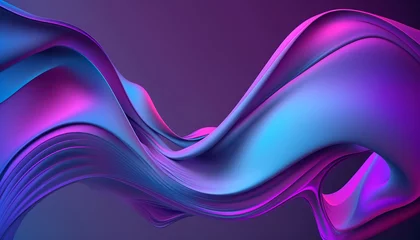 Zelfklevend Fotobehang abstract background wave shape. generative ai illustration © Jezper