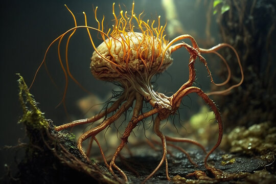 Ophiocordyceps or cordyceps, the 'zombie fungus'.
