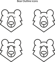 bear head icon isolated on white background from children toys collection. teddy bear icon thin line outline linear teddy bear symbol for logo, web, app, UI. teddy bear icon simple sign.