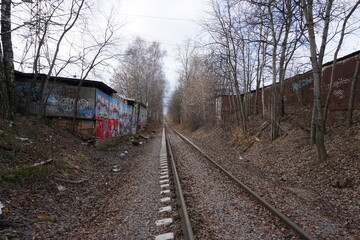 abandoned soviet railway