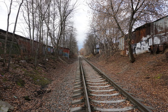 abandoned soviet railway