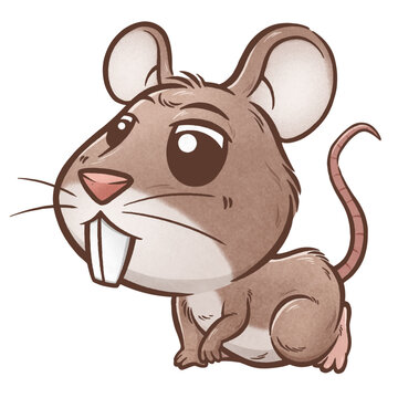 Vector illustration of cartoon Rat, Animal farm