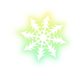 Collection of snowflake neon