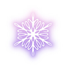 Collection of snowflake neon