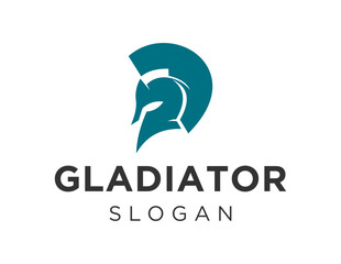 Logo design about Gladiator on a white background. created using the CorelDraw application.