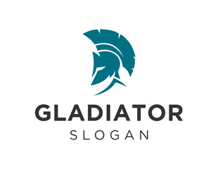 Logo design about Gladiator on a white background. created using the CorelDraw application.