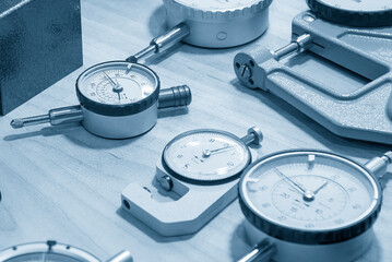 The group of dial gage indicator.