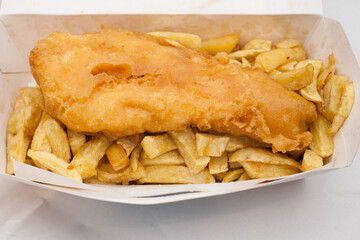 Fish and Chips from an English Fish and Chip Shop