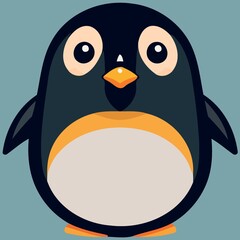 animal bird cute common penguin created with Generative AI technology