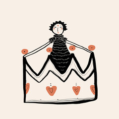 Vector Illustration of Queen of Hearts