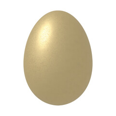 Golden egg .3D illustration. PNG with transparent background.