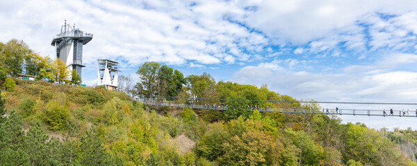 Titan RT Suspension bridge and Giga swing in Elbingerode, Oberharz am Brocken in Saxony-Anhalt Harz...
