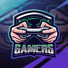 Game controller esport mascot logo design © Visink.art