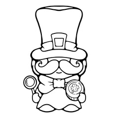 retro st. patrick’s day gnomes cartoon cllipart 