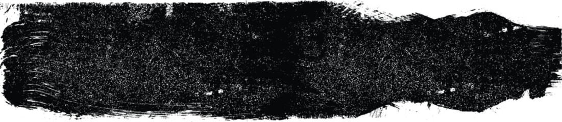Obraz premium Grunge Paint stripe . Vector brush Stroke . Distressed banner . Black isolated paintbrush collection . Modern Textured shape . Dry border in Black 