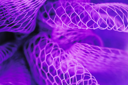 Violet mesh against blurred background