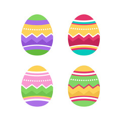 Vector Collection Of Easter Eggs With Beautiful Textures