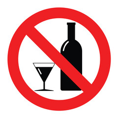do not drink alcohol sign no alcohol