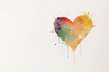 Love Heart Valentine Design Card, Generative AI
