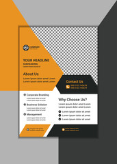 Creative Corporate Business Flyer Template Simple and clean A4 Size with Bleed Vector design