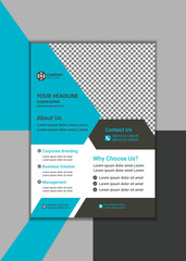 Creative Corporate Business Flyer Template Simple and clean A4 Size with Bleed Vector design