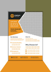 Creative Corporate Business Flyer Template Simple and clean A4 Size with Bleed Vector design
