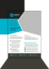 Creative Corporate Business Flyer Template Simple and clean A4 Size with Bleed Vector design